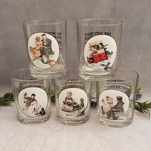 Norman Rockwell Glass Collector's Set